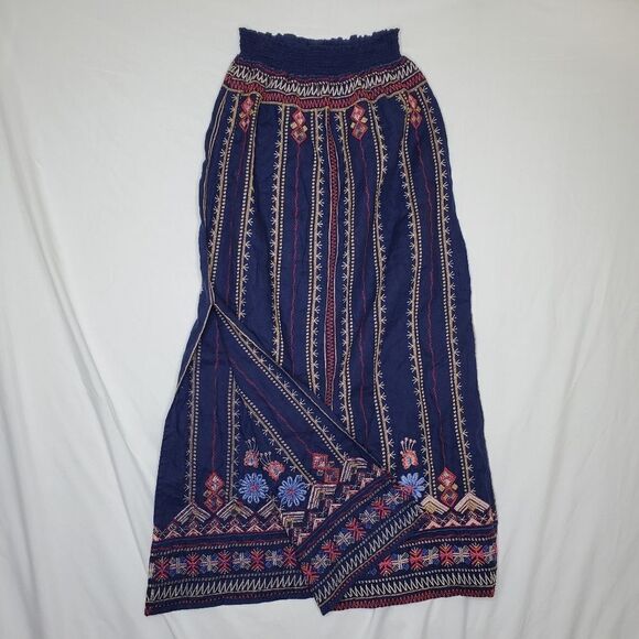 JOHNNY WAS MAXI EMBROIDERED COUNTRY FLORAL BOHO BOHEMIAN SKIRT MEDIUM SMALL S - Picture 16 of 16